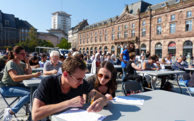 Finale de la Tournée de la Dictée pour Tous à Strasbourg – Place Kléber !