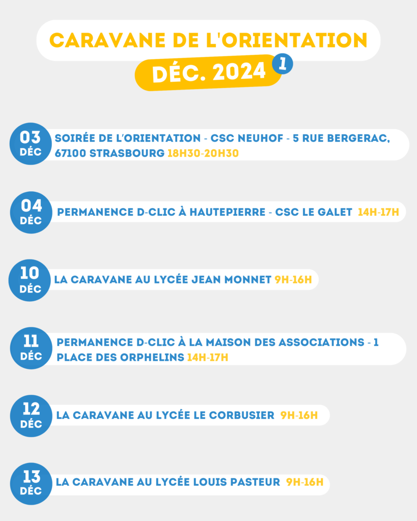 Programme Caravane de l'Orientation - Décembre 2023