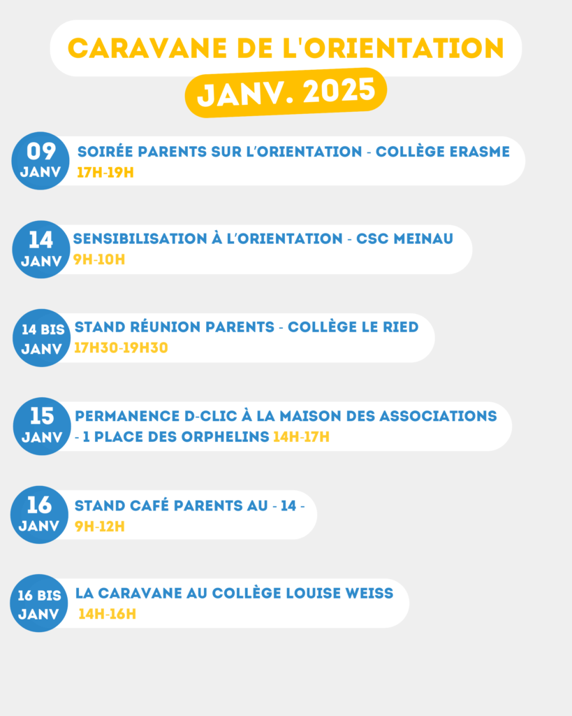 Programme Caravane de l'Orientation - Janvier 2024